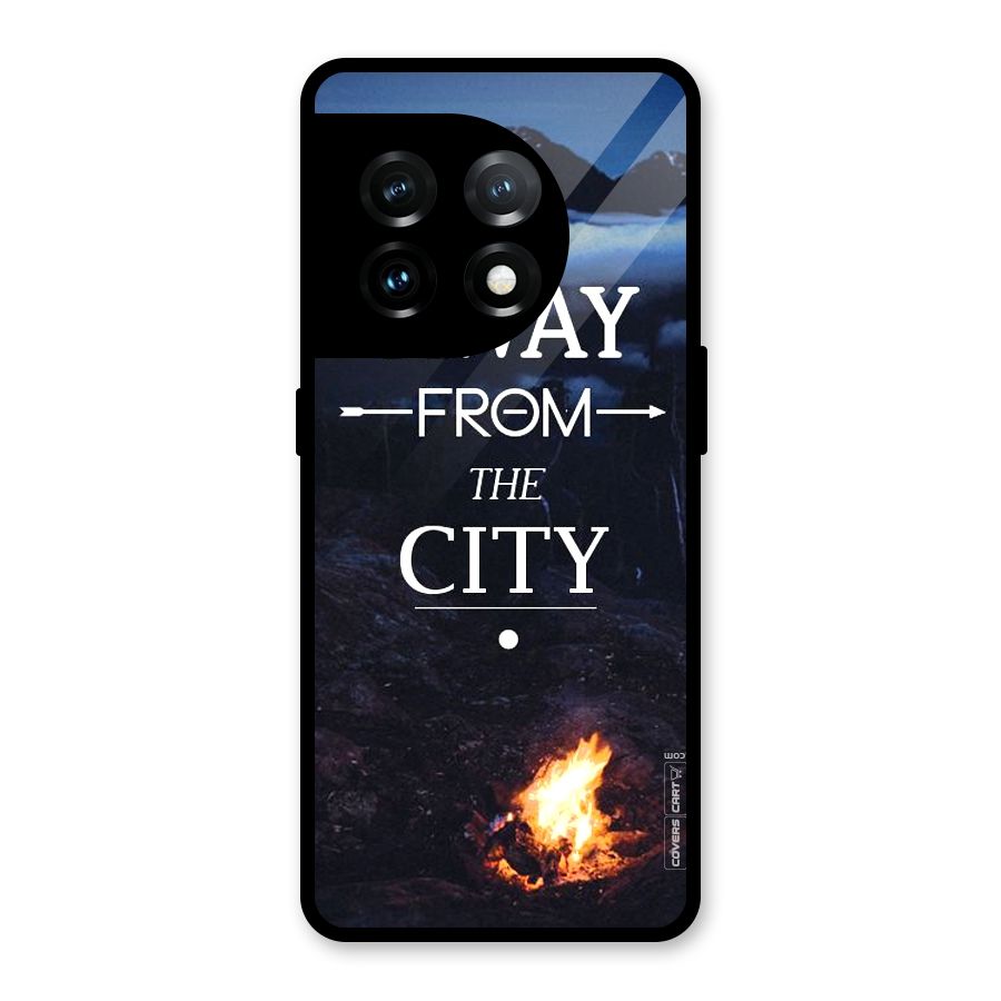 Away From City Glass Back Case for OnePlus 11