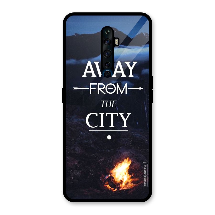 Away From City Glass Back Case for Oppo Reno2 F