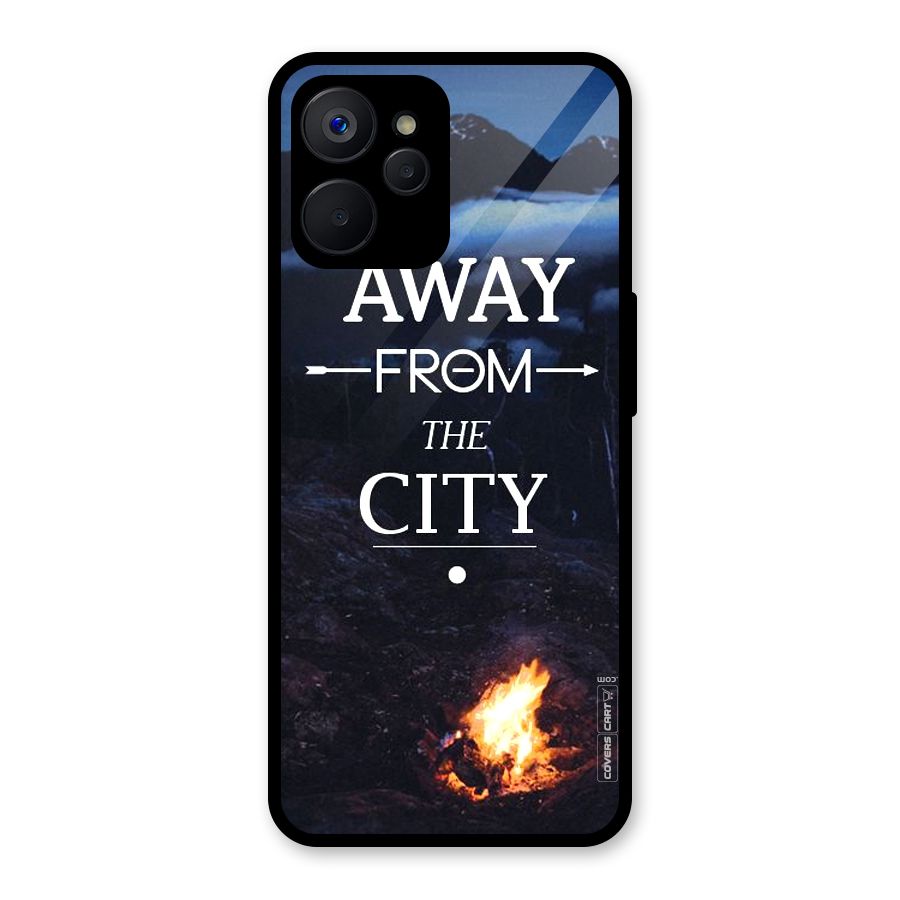 Away From City Glass Back Case for Realme 9i 5G