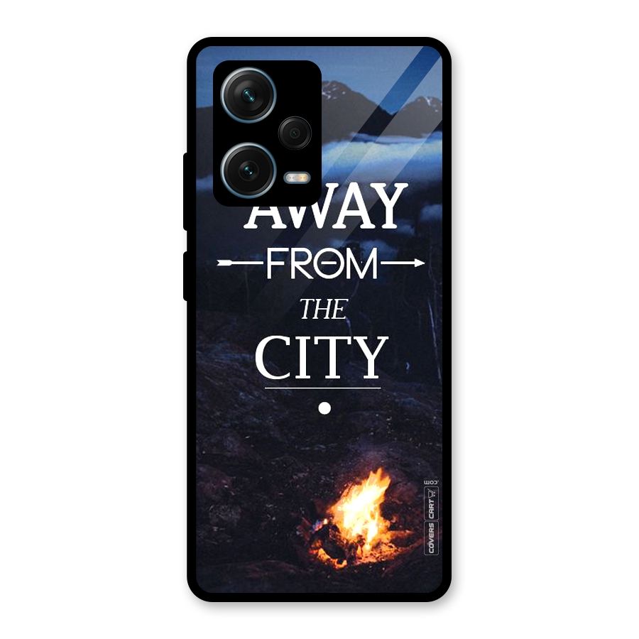 Away From City Glass Back Case for Redmi Note 12 Pro Plus 5G