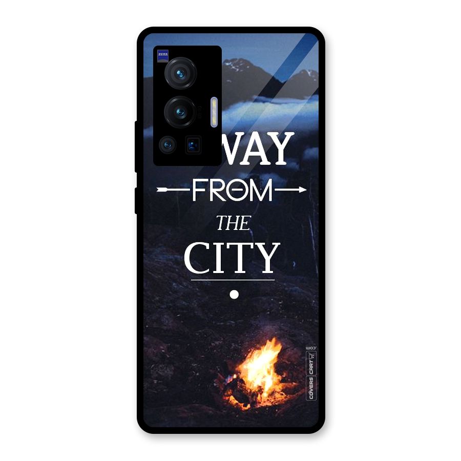 Away From City Glass Back Case for Vivo X70 Pro
