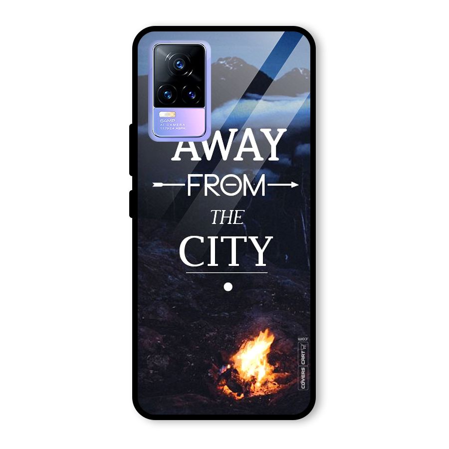 Away From City Glass Back Case for Vivo Y73
