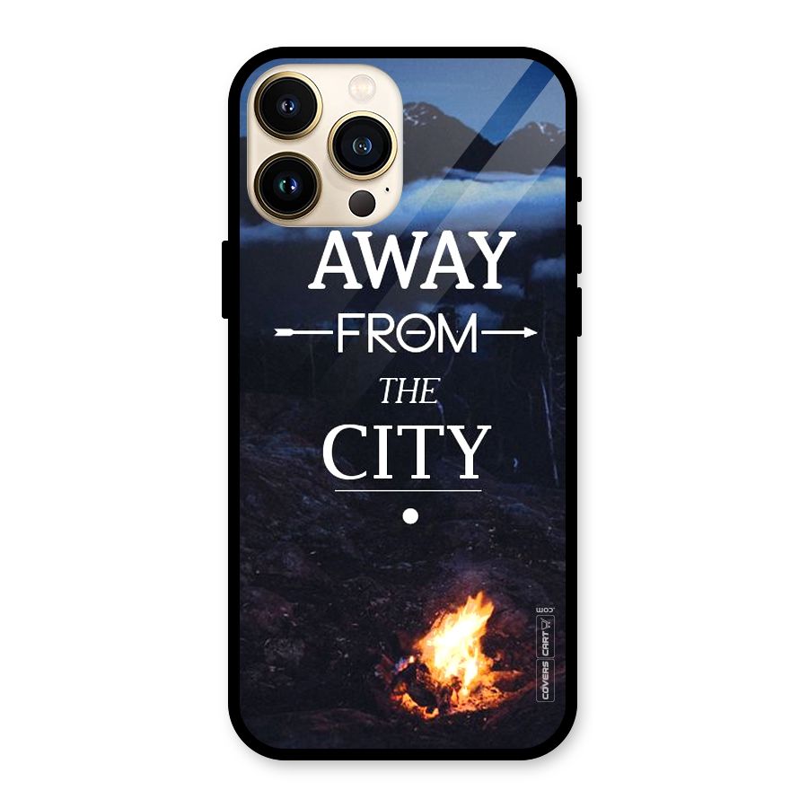 Away From City Glass Back Case for iPhone 13 Pro Max