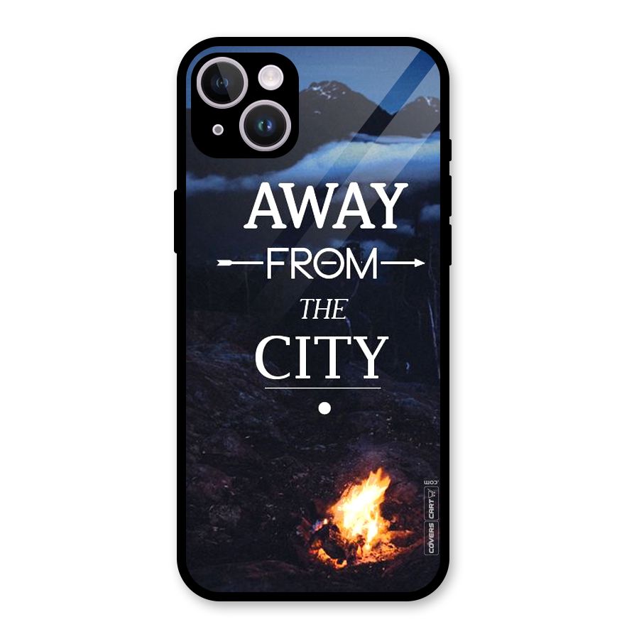 Away From City Glass Back Case for iPhone 14 Plus