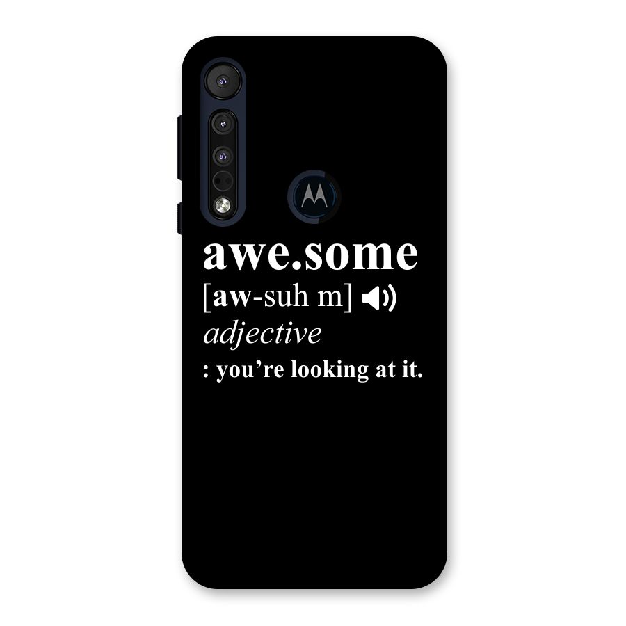 Awesome Looking at it Back Case for Motorola One Macro