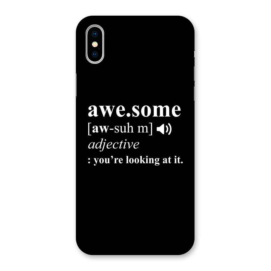 Awesome Looking at it Back Case for iPhone XS
