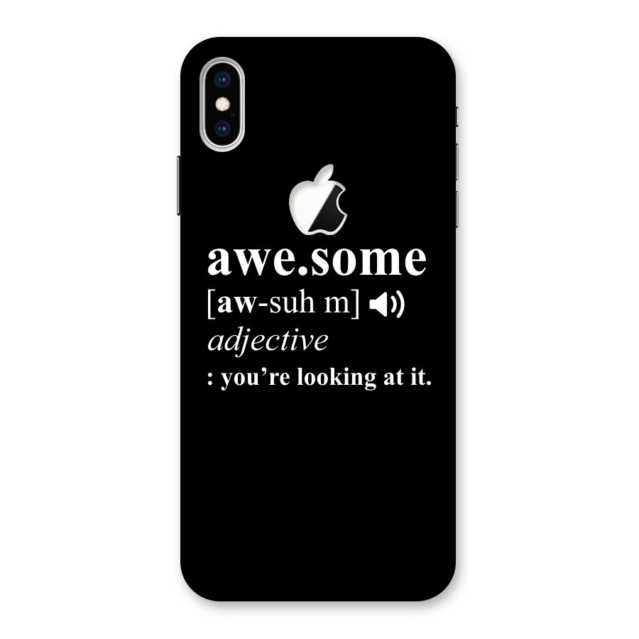 Awesome Looking at it Back Case for iPhone XS Max Apple Cut
