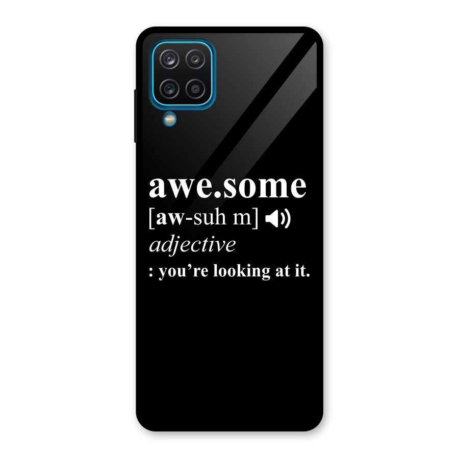 Awesome Looking at it Glass Back Case for Galaxy A12