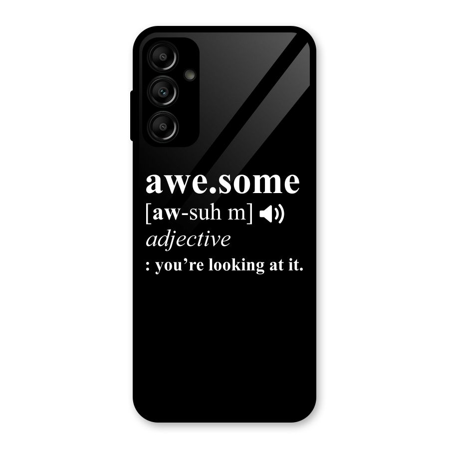 Awesome Looking at it Glass Back Case for Galaxy A14 5G