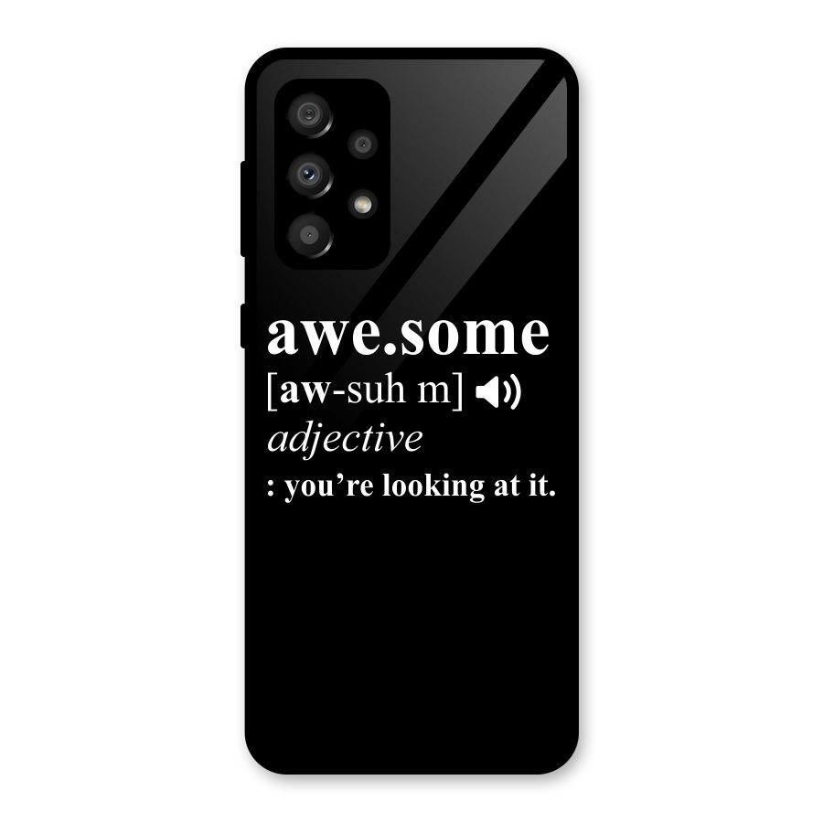 Awesome Looking at it Glass Back Case for Galaxy A32