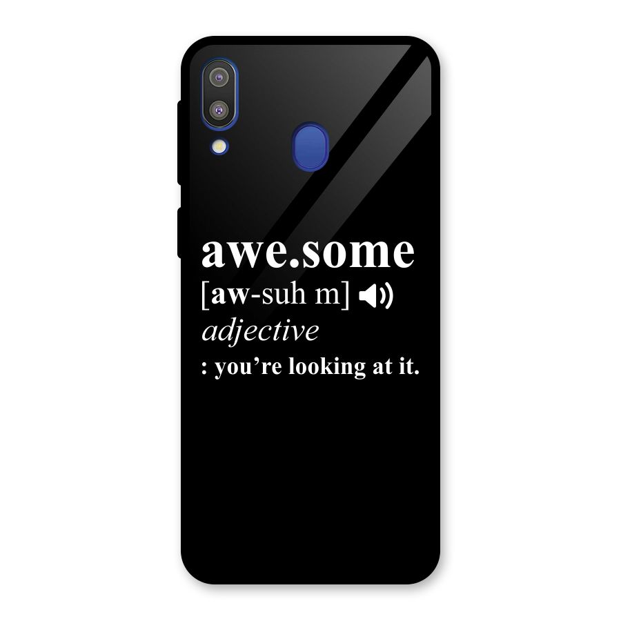 Awesome Looking at it Glass Back Case for Galaxy M20