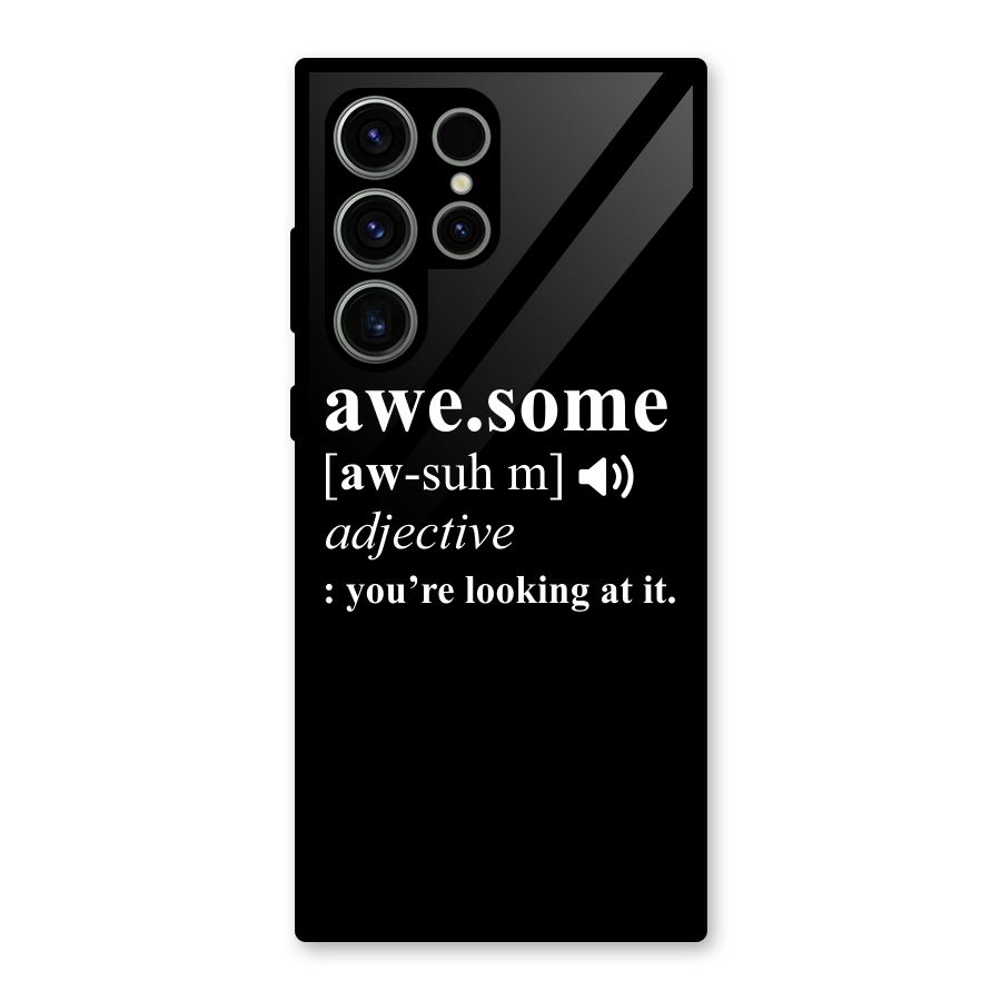 Awesome Looking at it Glass Back Case for Galaxy S23 Ultra