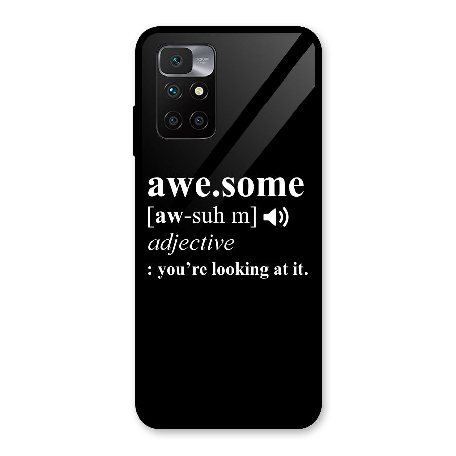 Awesome Looking at it Glass Back Case for Redmi 10 Prime