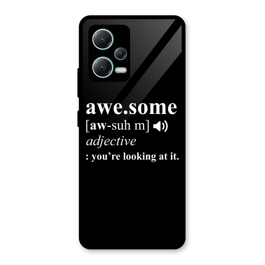 Awesome Looking at it Glass Back Case for Redmi Note 12 5G
