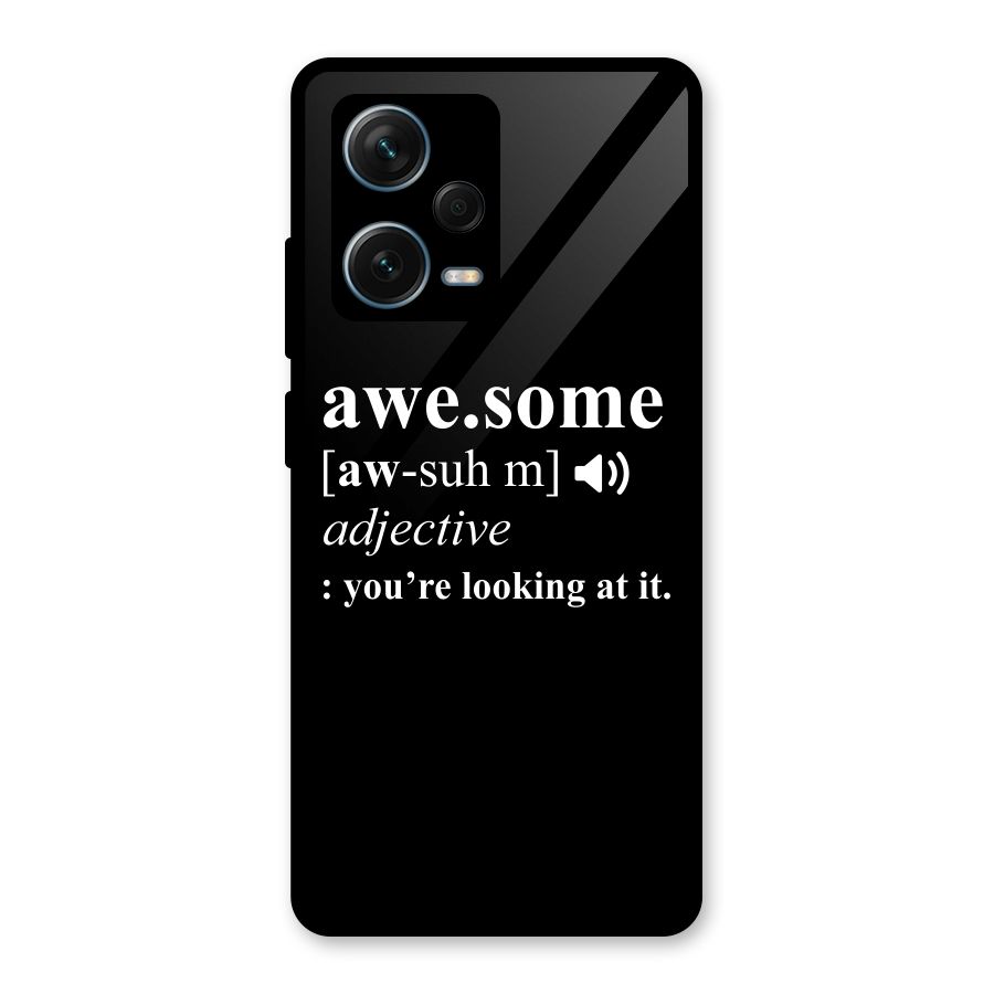 Awesome Looking at it Glass Back Case for Redmi Note 12 Pro Plus 5G