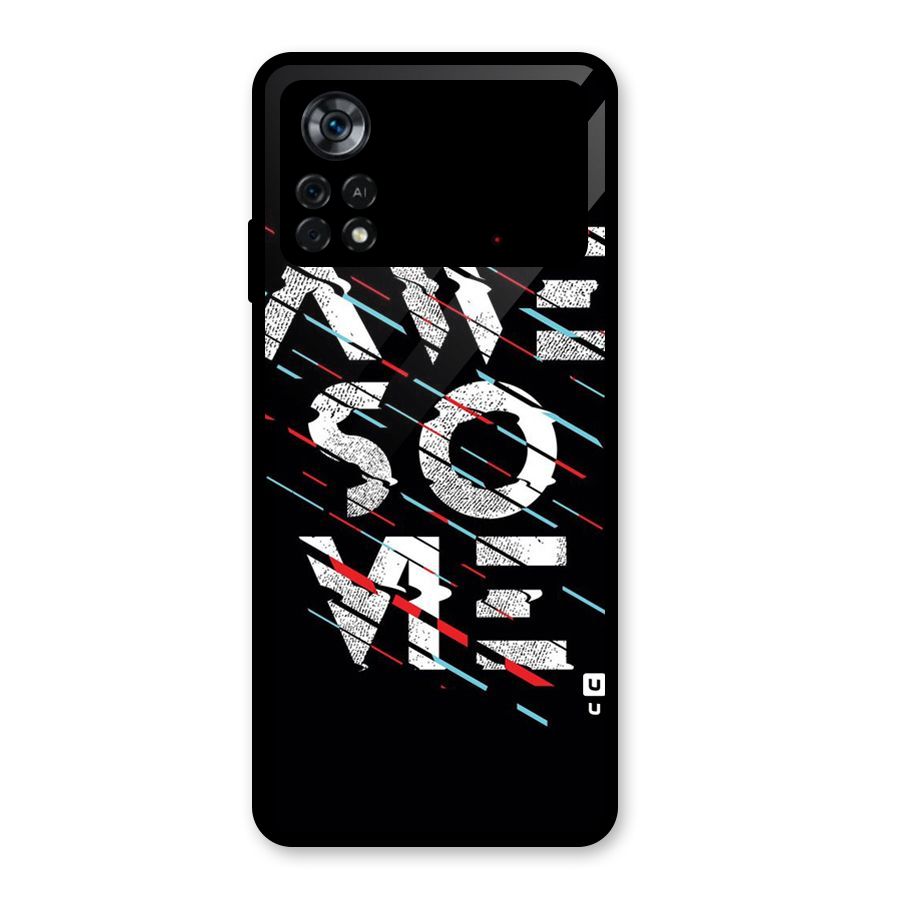 Awesome Me Glass Back Case for Poco X4 Pro 5G