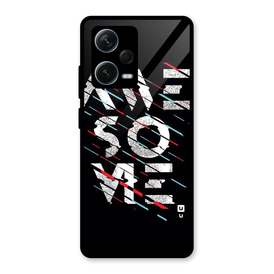 Awesome Me Glass Back Case for Redmi Note 12 Pro Plus 5G
