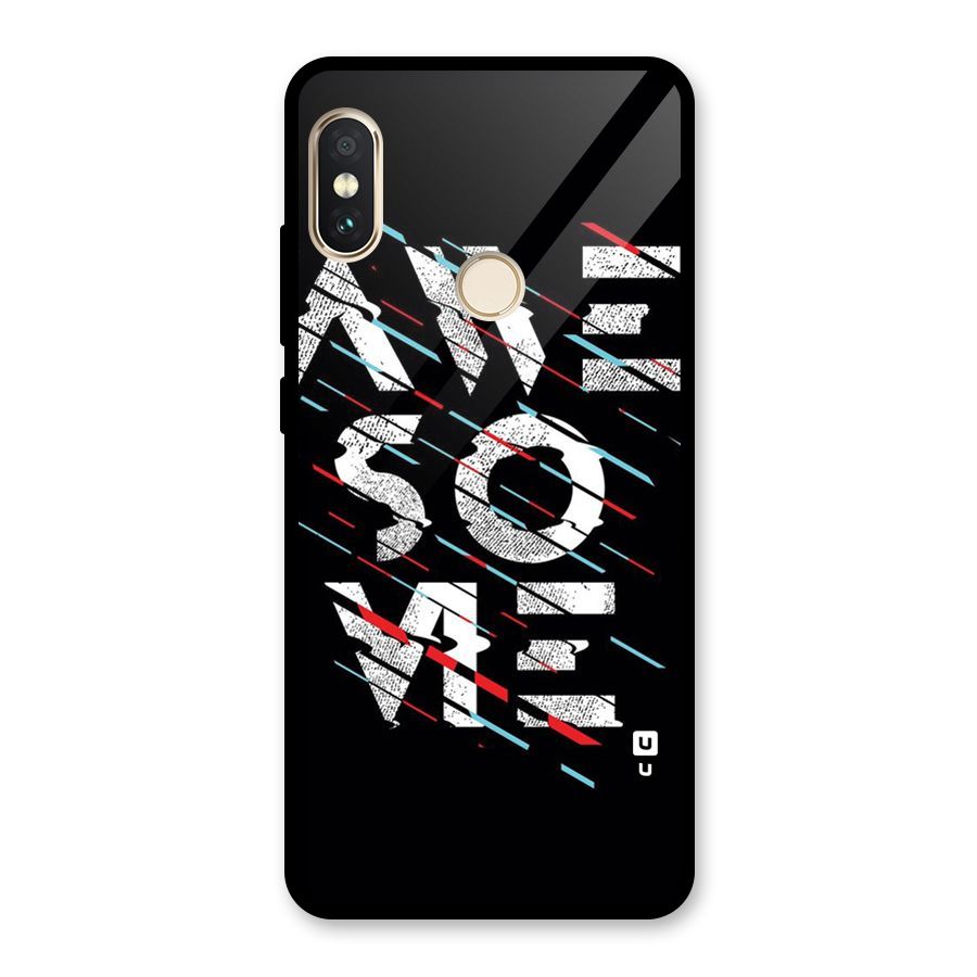 Awesome Me Glass Back Case for Redmi Note 5 Pro