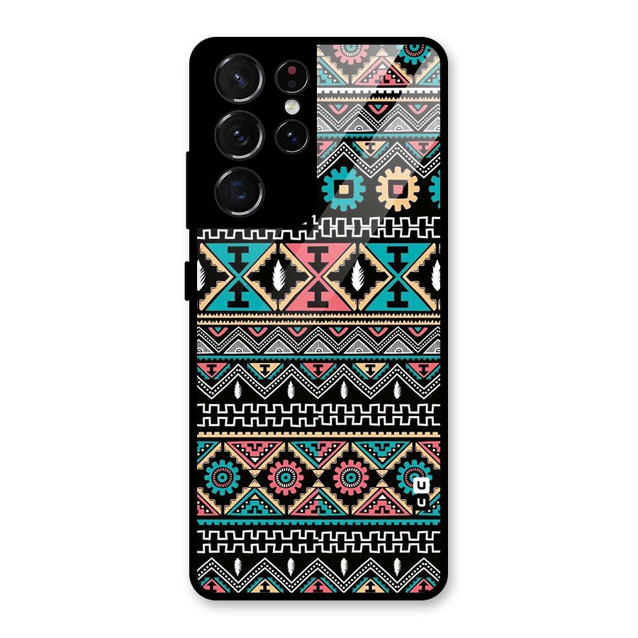 Aztec Beautiful Creativity Glass Back Case for Galaxy S21 Ultra 5G