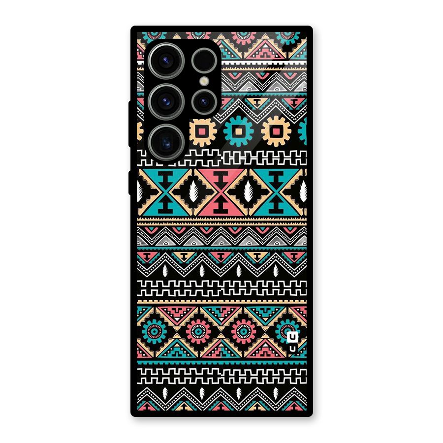 Aztec Beautiful Creativity Glass Back Case for Galaxy S23 Ultra
