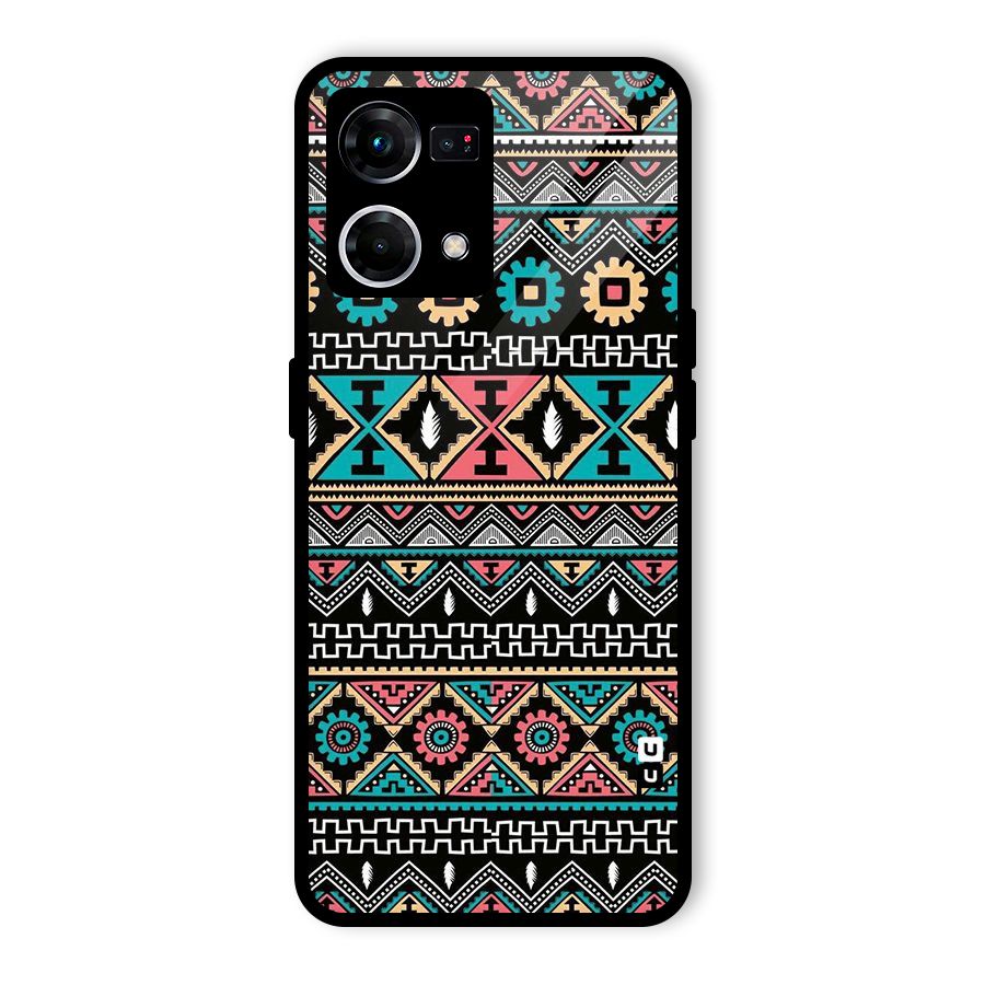 Aztec Beautiful Creativity Glass Back Case for Oppo F21 Pro 5G