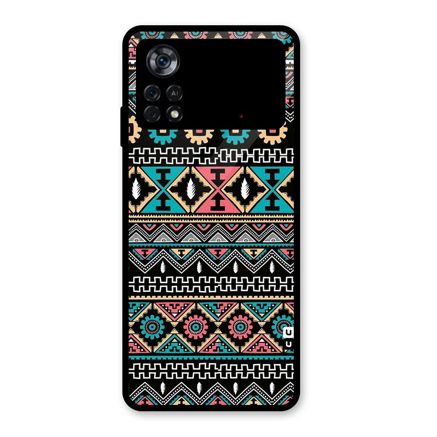Aztec Beautiful Creativity Glass Back Case for Poco X4 Pro 5G