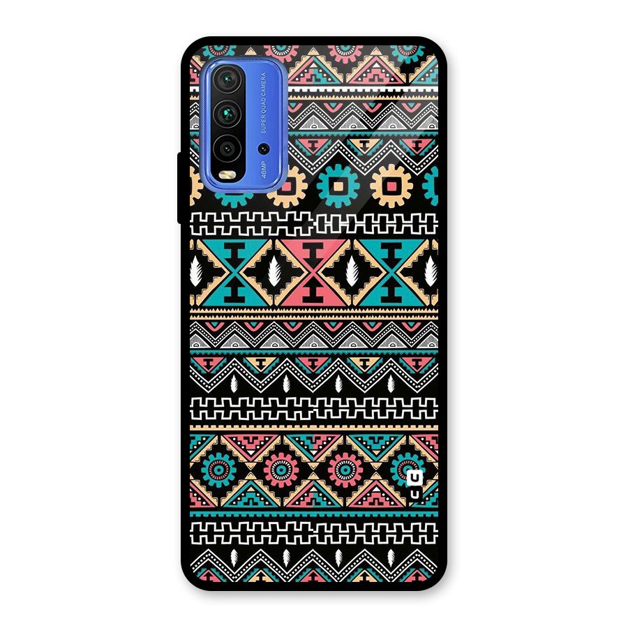 Aztec Beautiful Creativity Glass Back Case for Redmi 9 Power