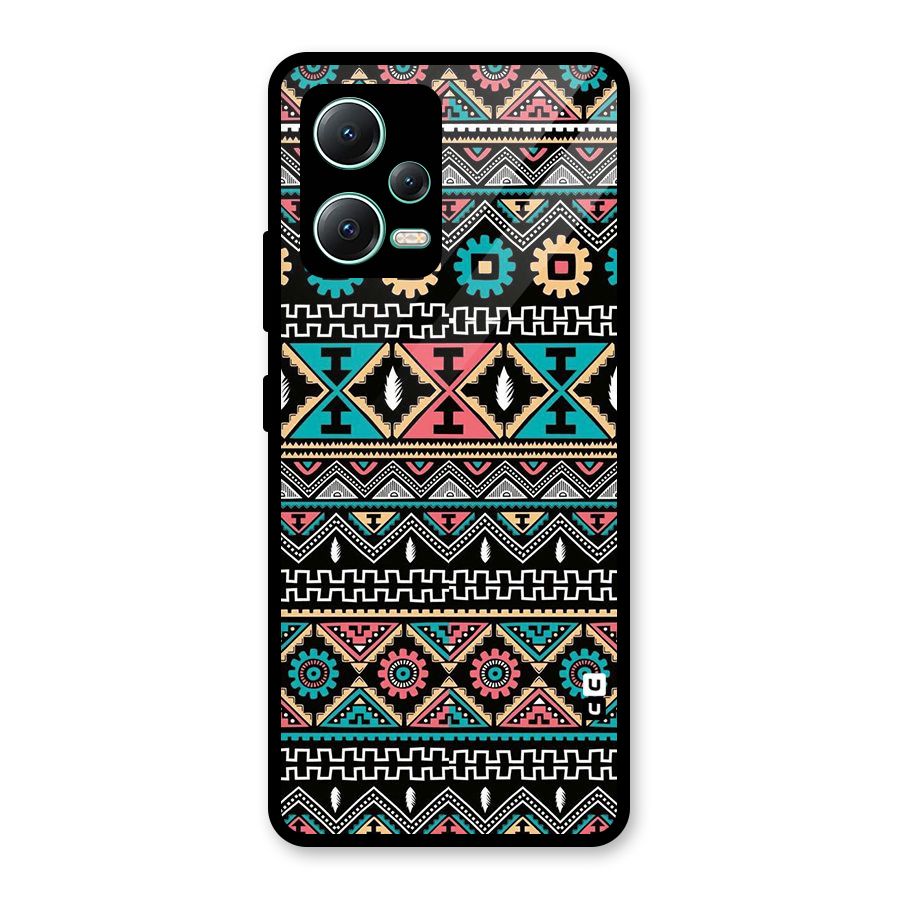 Aztec Beautiful Creativity Glass Back Case for Redmi Note 12 5G