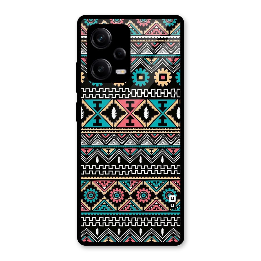 Aztec Beautiful Creativity Glass Back Case for Redmi Note 12 Pro