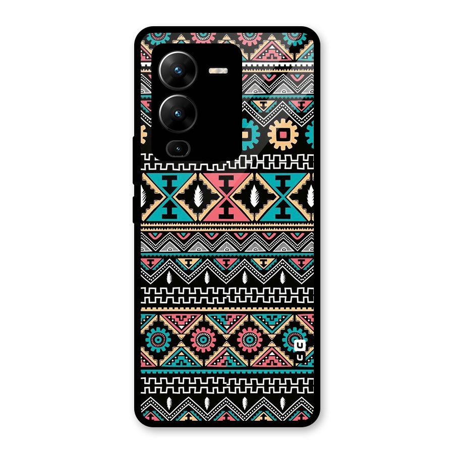Aztec Beautiful Creativity Glass Back Case for Vivo V25 Pro