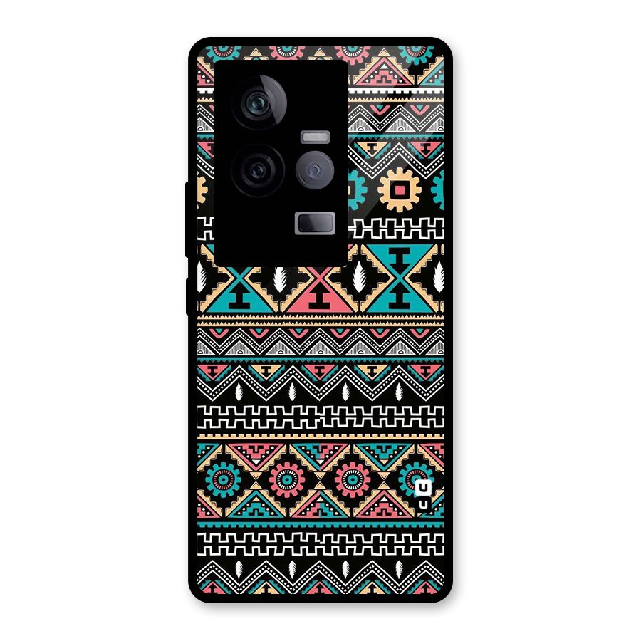 Aztec Beautiful Creativity Glass Back Case for Vivo iQOO 11 5G