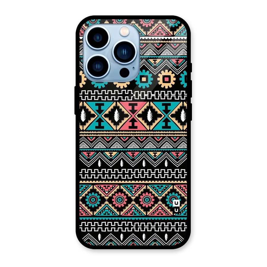 Aztec Beautiful Creativity Glass Back Case for iPhone 13 Pro