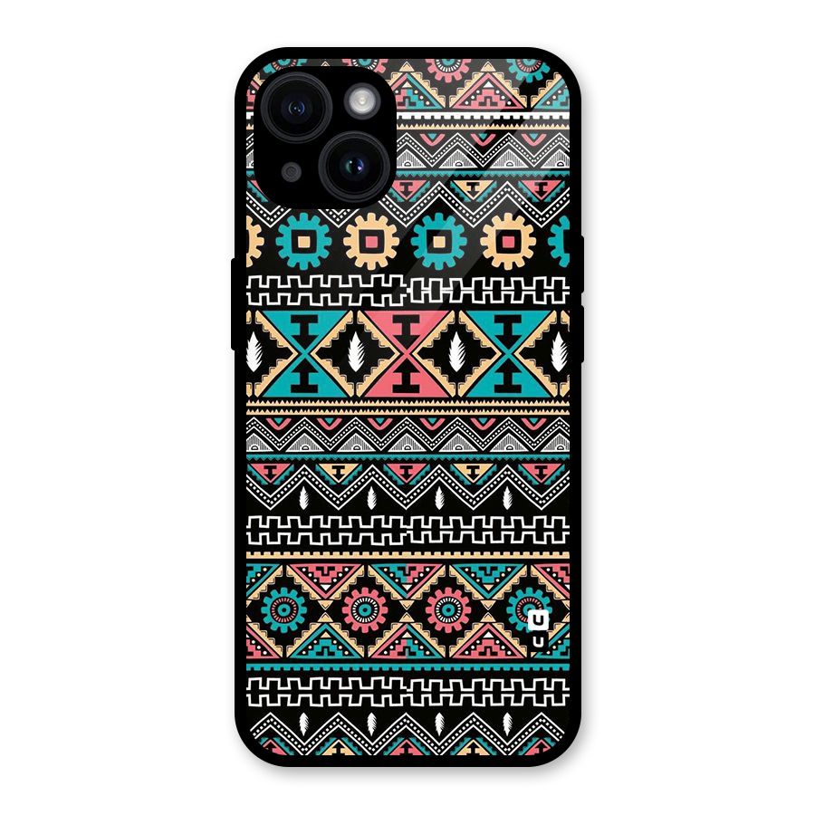 Aztec Beautiful Creativity Glass Back Case for iPhone 14