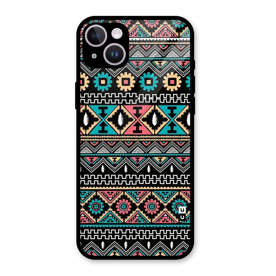 Aztec Beautiful Creativity Glass Back Case for iPhone 14 Plus