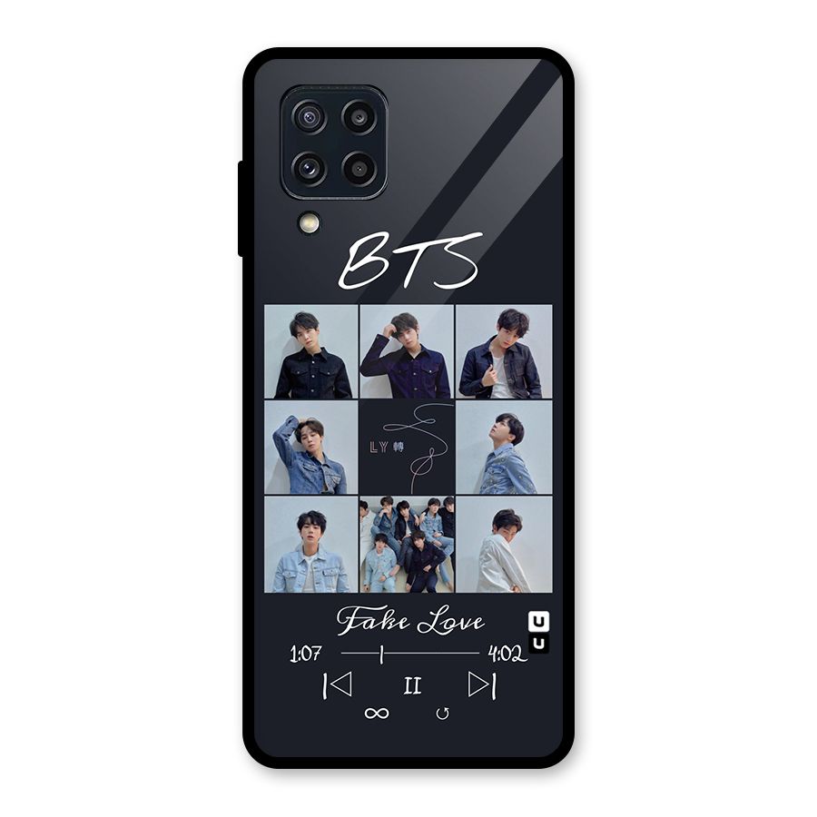 BTS Fake Love Glass Back Case for Galaxy M32