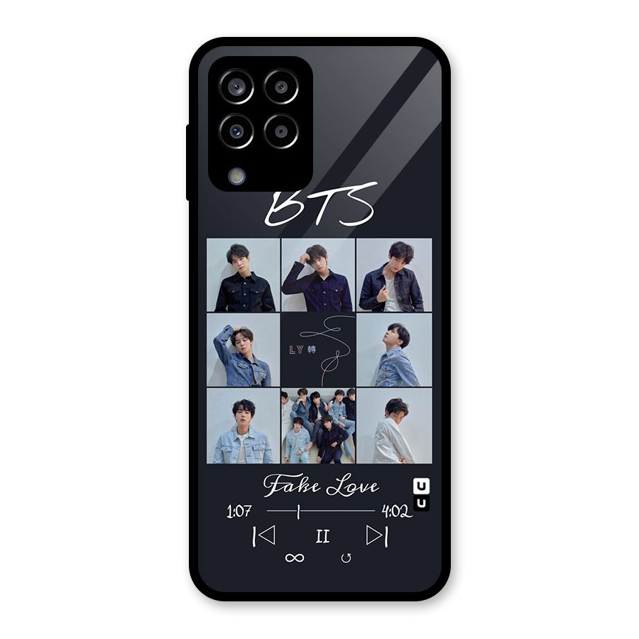 BTS Fake Love Glass Back Case for Galaxy M33