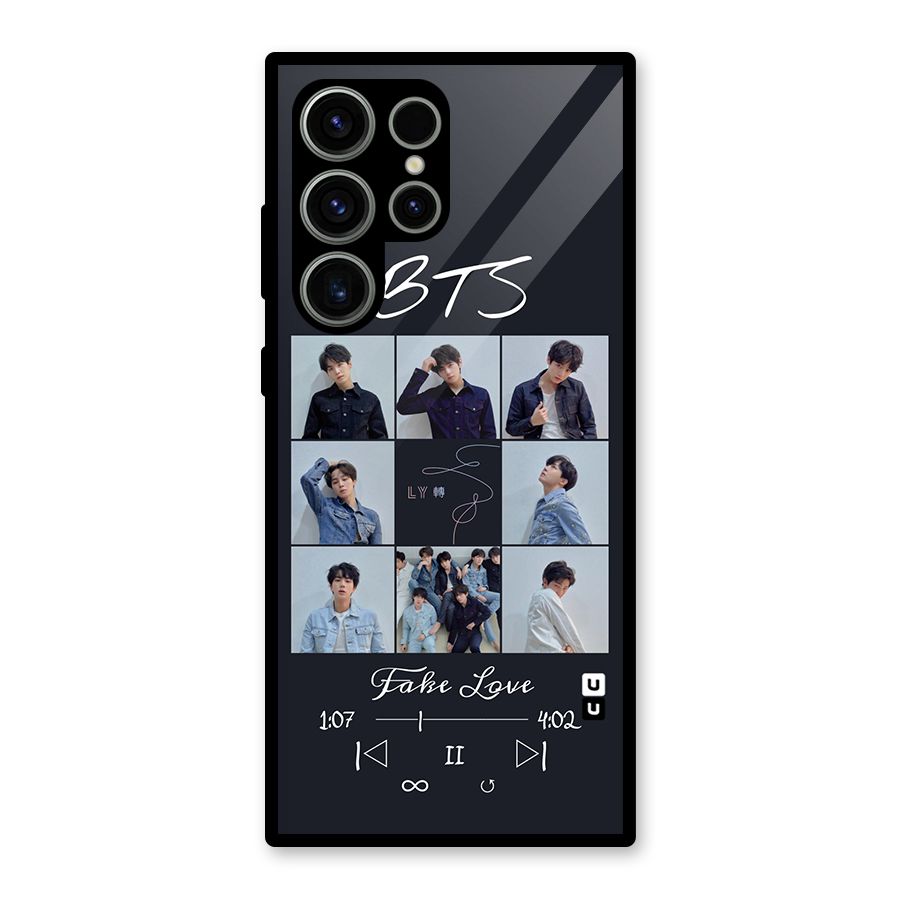 BTS Fake Love Glass Back Case for Galaxy S23 Ultra