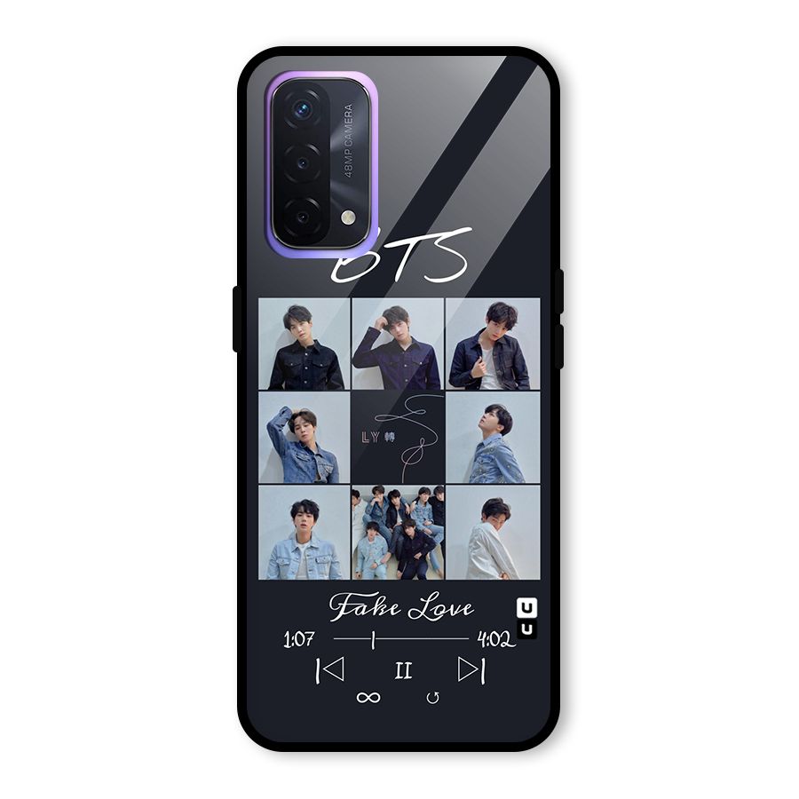 BTS Fake Love Glass Back Case for Oppo A74 5G