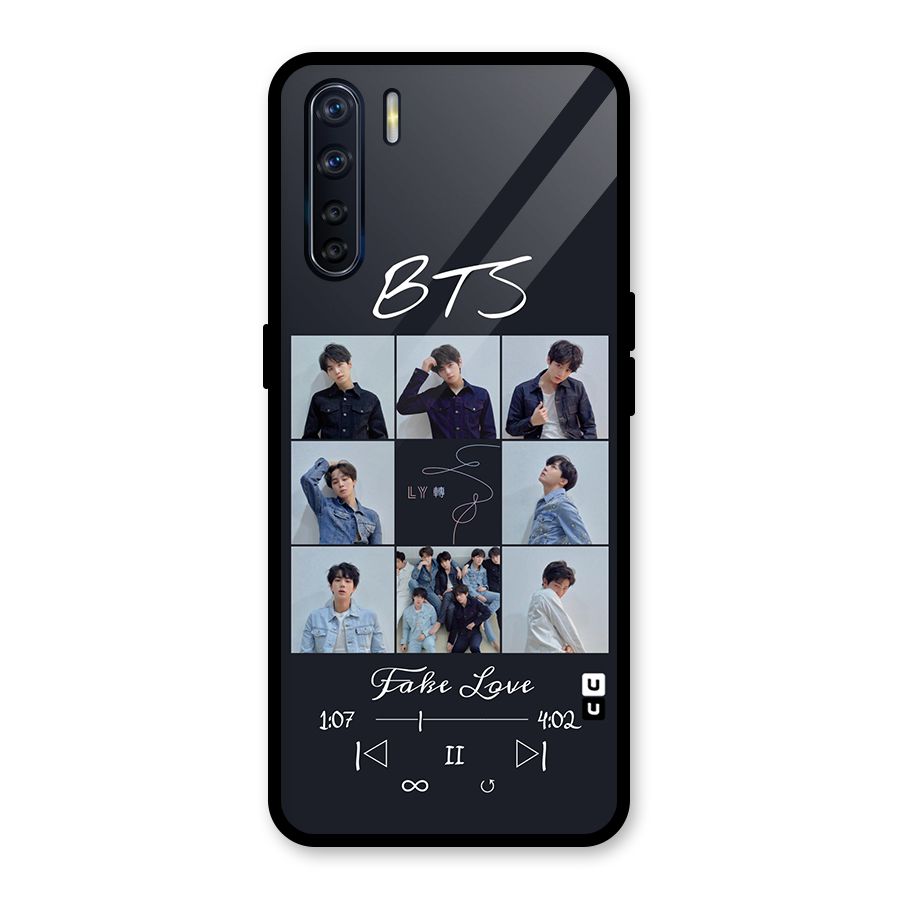 BTS Fake Love Glass Back Case for Oppo F15