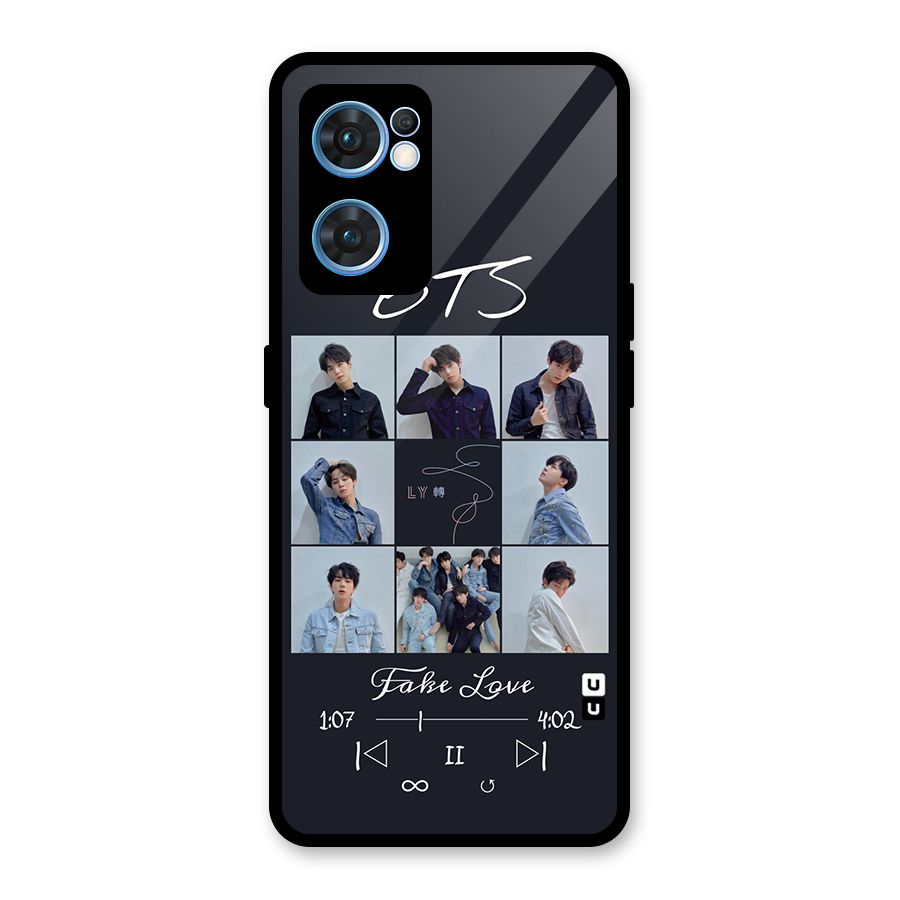 BTS Fake Love Glass Back Case for Oppo Reno7 5G