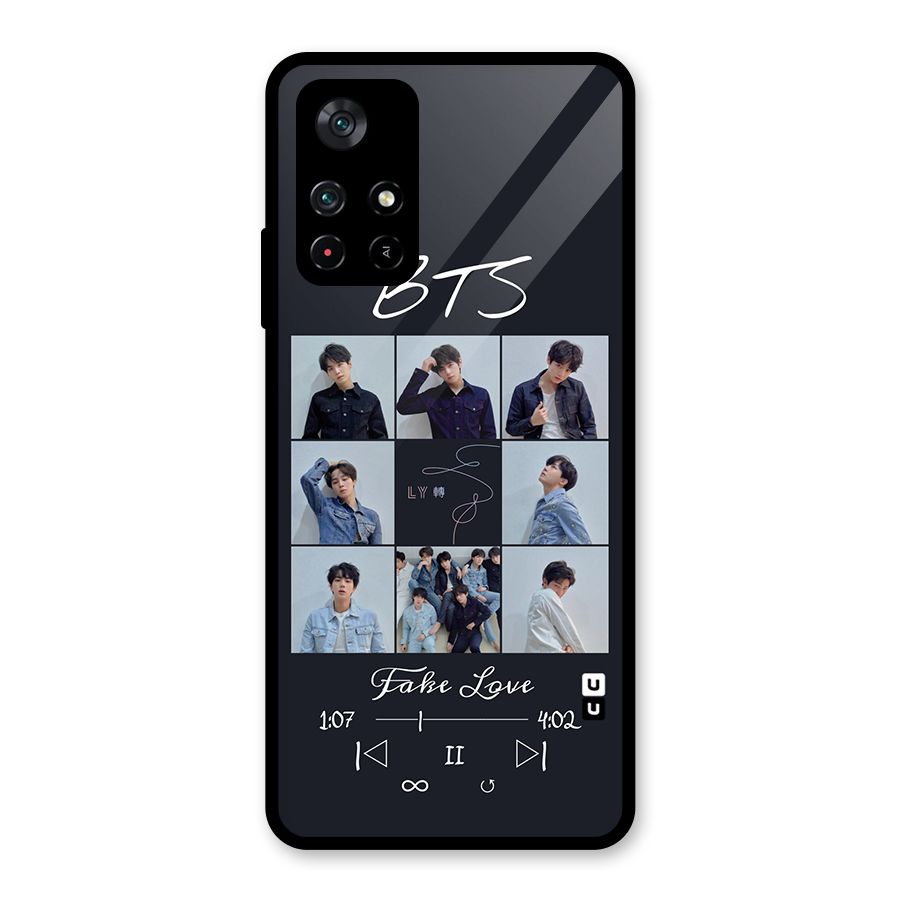 BTS Fake Love Glass Back Case for Poco M4 Pro 5G