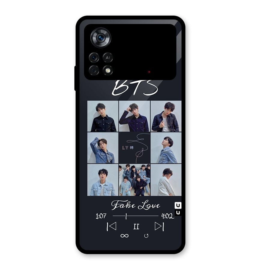 BTS Fake Love Glass Back Case for Poco X4 Pro 5G