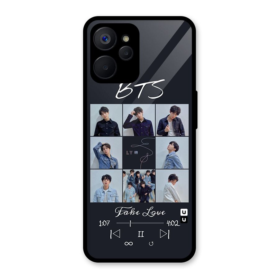 BTS Fake Love Glass Back Case for Realme 9i 5G