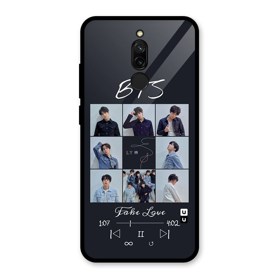 BTS Fake Love Glass Back Case for Redmi 8
