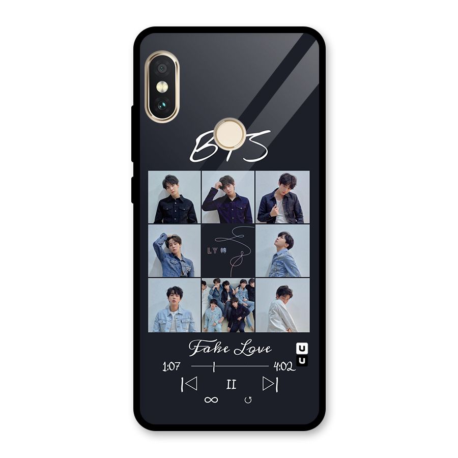 BTS Fake Love Glass Back Case for Redmi Note 5 Pro
