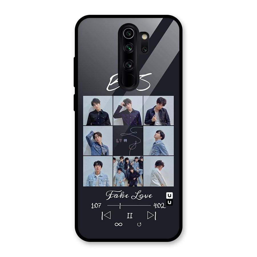 BTS Fake Love Glass Back Case for Redmi Note 8 Pro