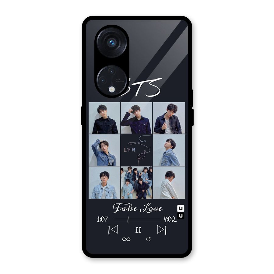 BTS Fake Love Glass Back Case for Reno8 T 5G