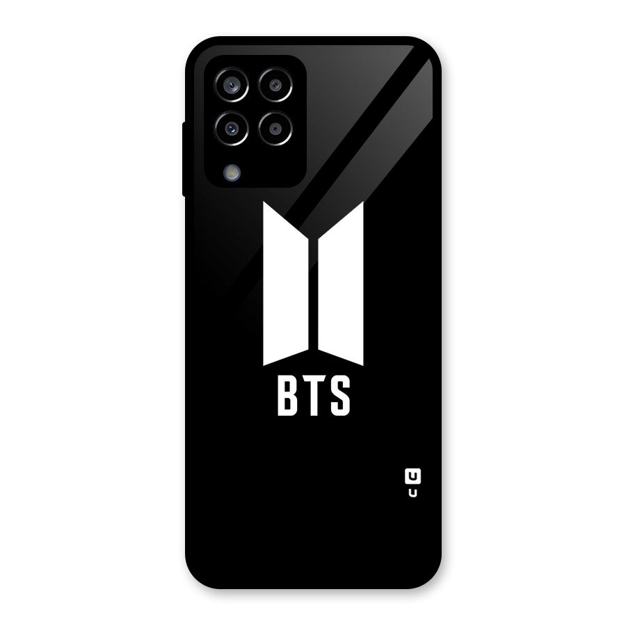 BTS Logo Black Glass Back Case for Galaxy M33