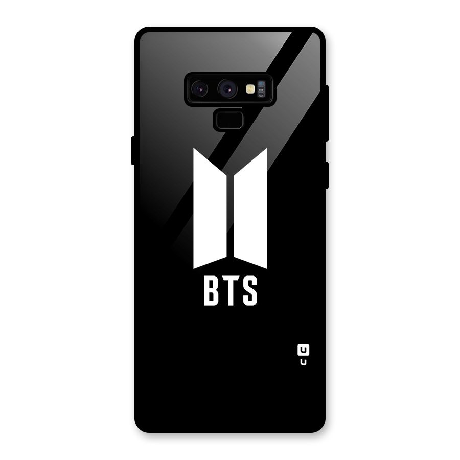 BTS Logo Black Glass Back Case for Galaxy Note 9