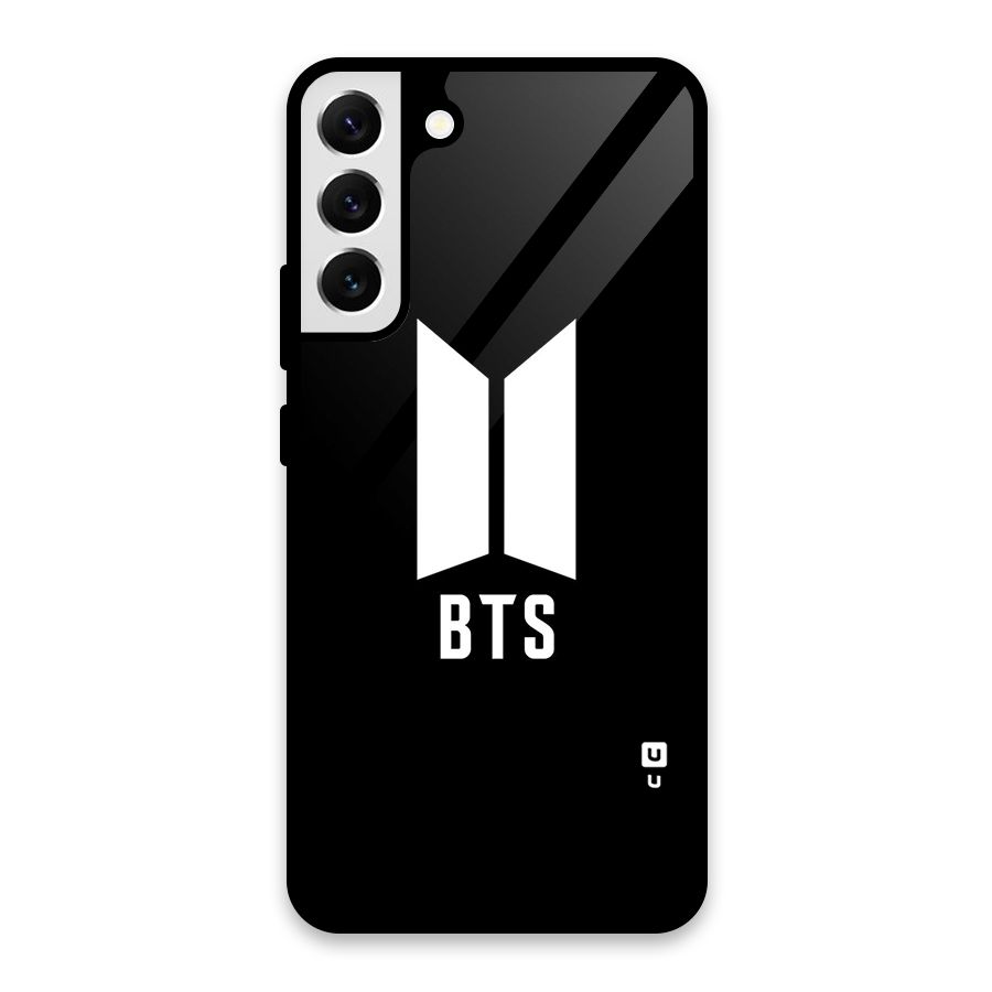 BTS Logo Black Glass Back Case for Galaxy S22 Plus 5G